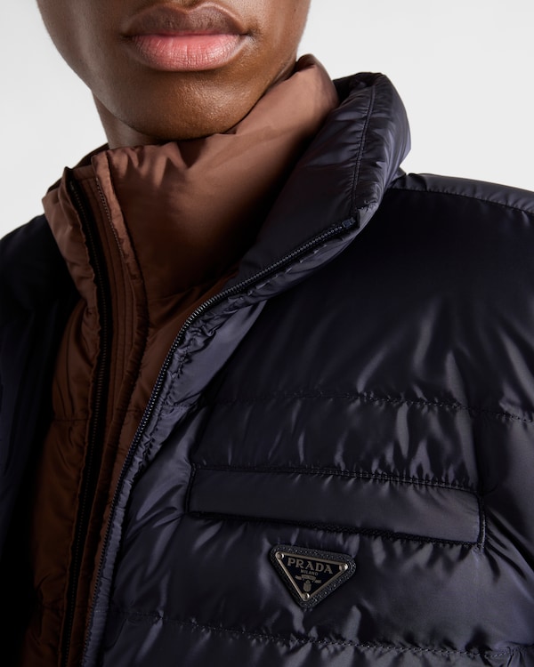 Medium-weight Re-Nylon down jacket - Blue Medium-weight Re-Nylon down jacket - Blue