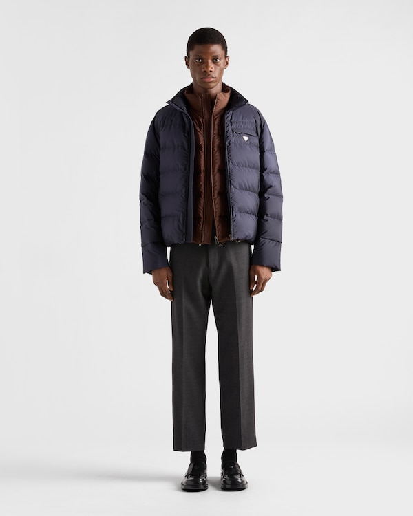 Medium-weight Re-Nylon down jacket - Blue Medium-weight Re-Nylon down jacket - Blue