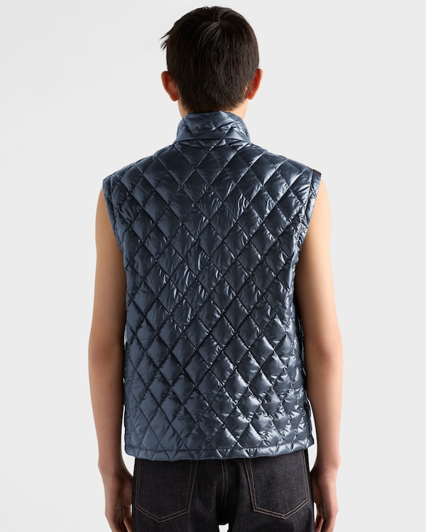 Technical fabric down vest Technical fabric down vest
