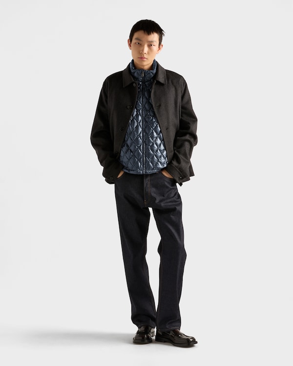 Technical fabric down vest Technical fabric down vest