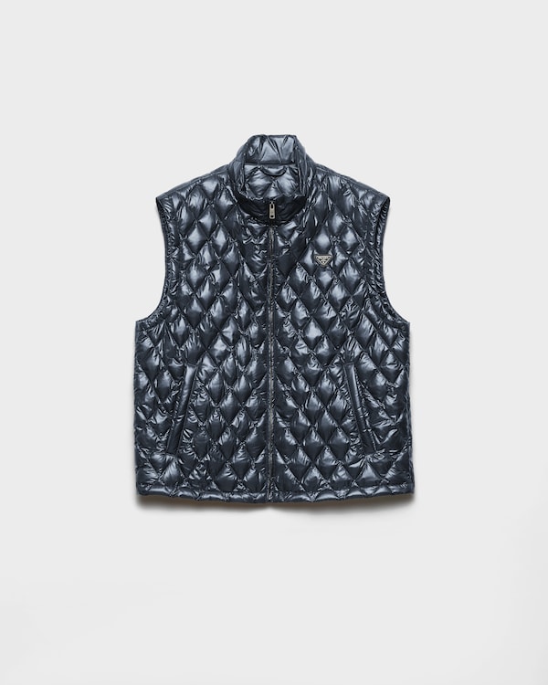 Technical fabric down vest Technical fabric down vest