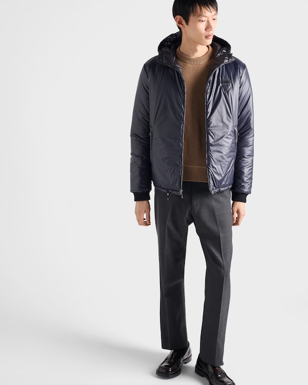 中重量キルティングテクニカルファブリック ダウンジャケット - ブラック 中重量キルティングテクニカルファブリック ダウンジャケット - ブラック