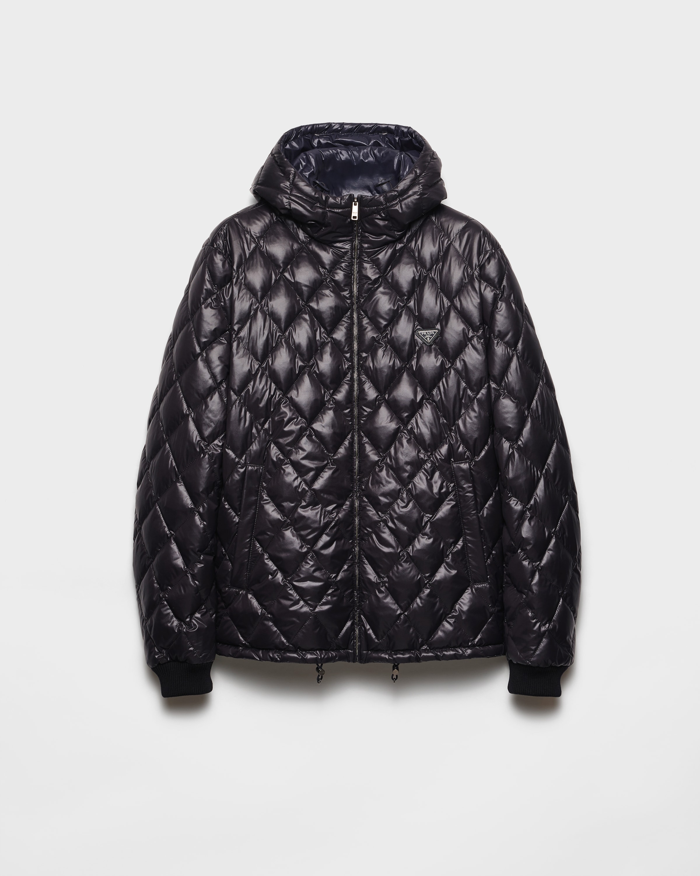 ブラック ミディアムウェイト キルティングテクニカルファブリック