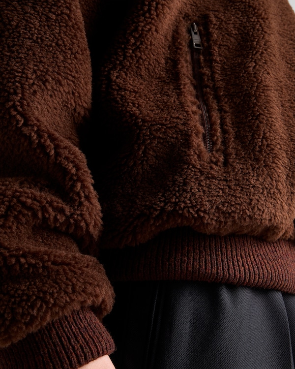 Wool blend hoodie - Cocoa Brown Wool blend hoodie - Cocoa Brown