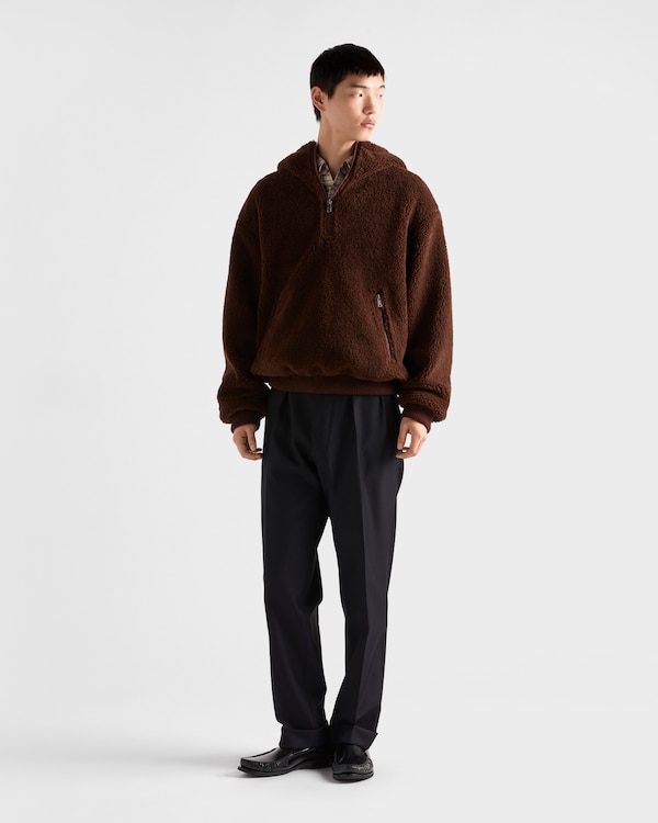 Wool blend hoodie - Cocoa Brown Wool blend hoodie - Cocoa Brown