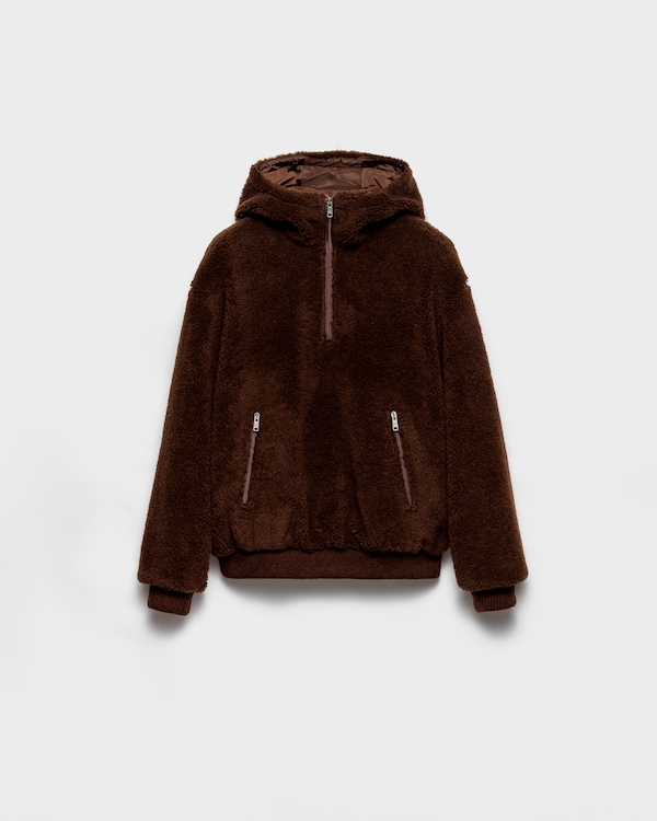 Wool blend hoodie - Cocoa Brown Wool blend hoodie - Cocoa Brown