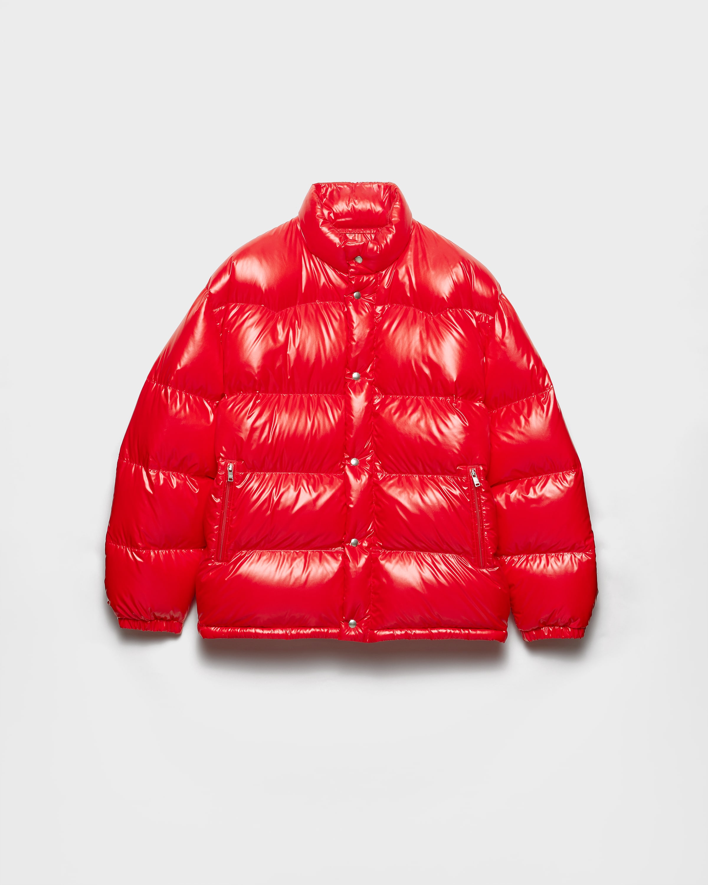 Prada Mittelschwere Daunenjacke Aus Re-nylon In Red