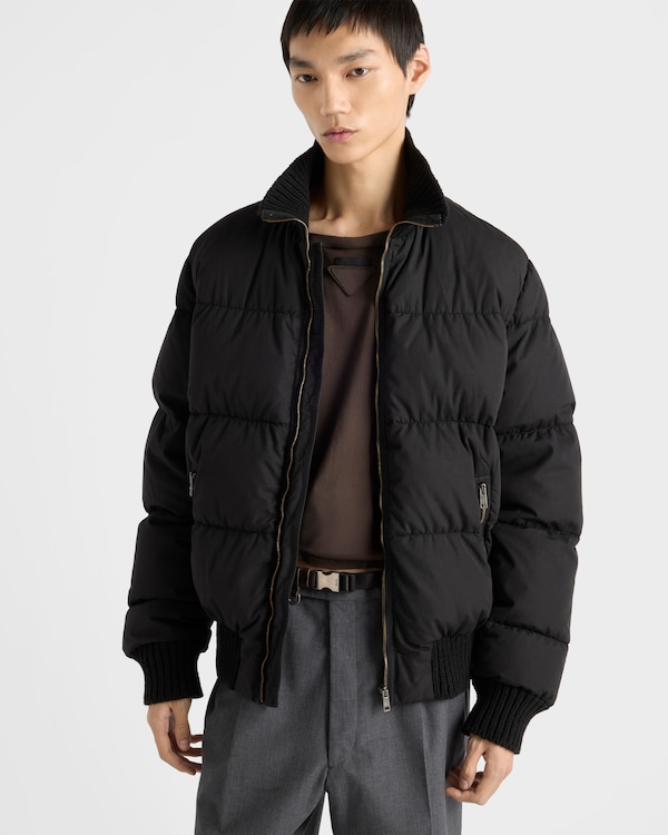 중량 코튼 다운 재킷 - 블랙 중량 코튼 다운 재킷 - 블랙