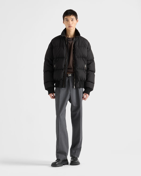 중량 코튼 다운 재킷 - 블랙 중량 코튼 다운 재킷 - 블랙