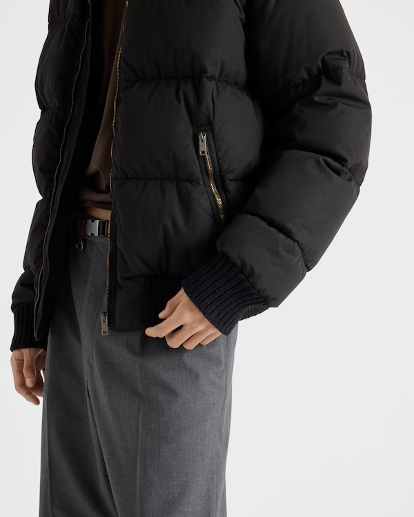 중량 코튼 다운 재킷 - 블랙 중량 코튼 다운 재킷 - 블랙