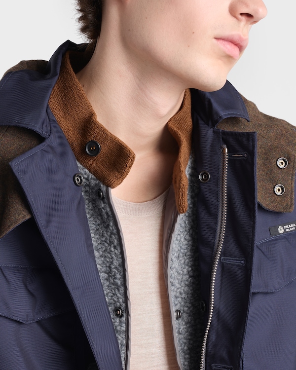 Hooded cotton jacket - Navy Hooded cotton jacket - Navy