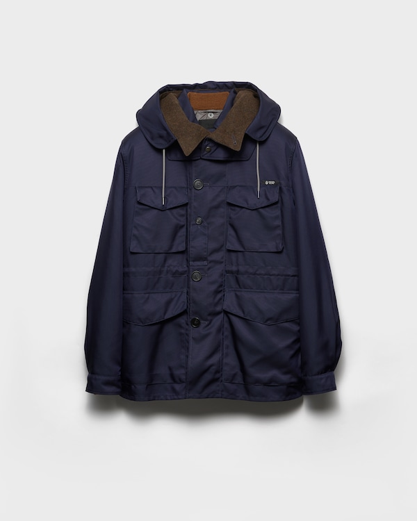 Hooded cotton jacket - Navy Hooded cotton jacket - Navy