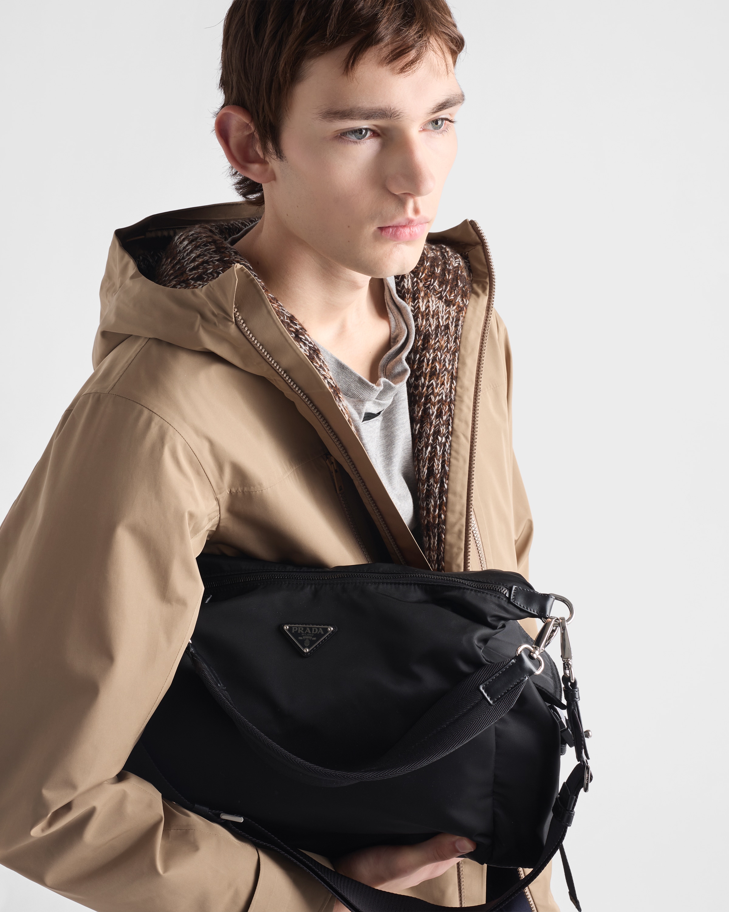 Khaki Technical Fabric Jacket | PRADA - Hong Kong SAR China