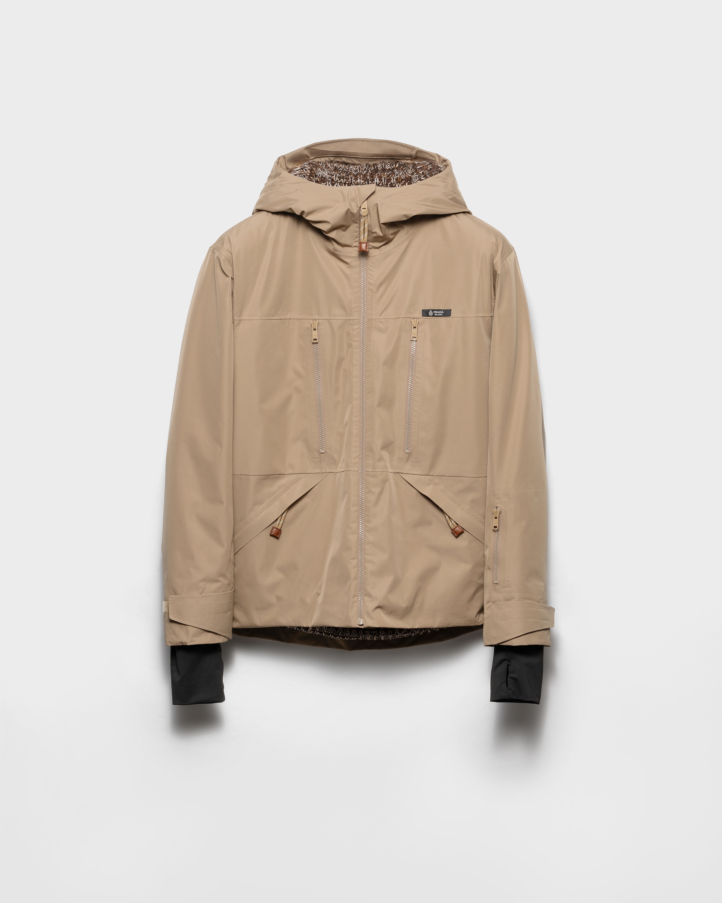 Prada Technical Fabric Jacket, Man, Khaki, Size XS