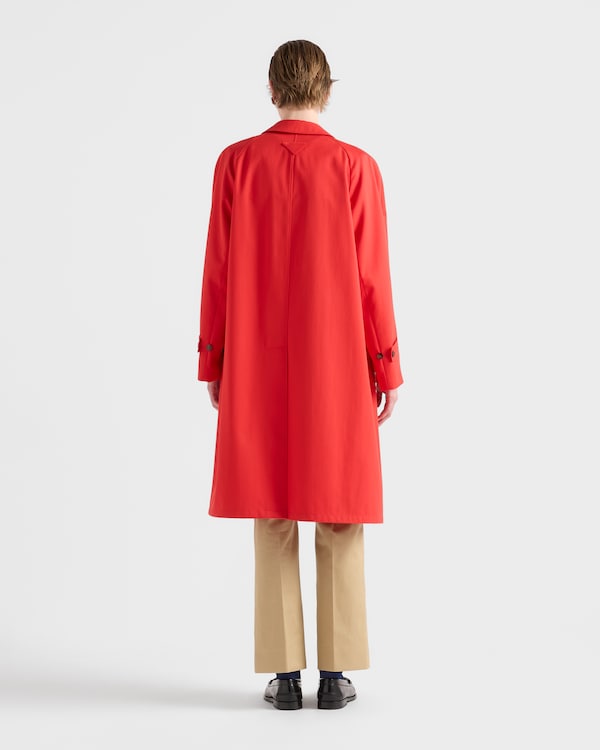 Technical gabardine coat - Red Technical gabardine coat - Red