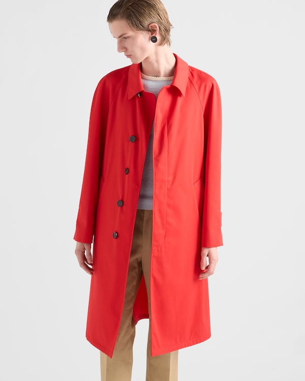 Technical gabardine coat - Red Technical gabardine coat - Red