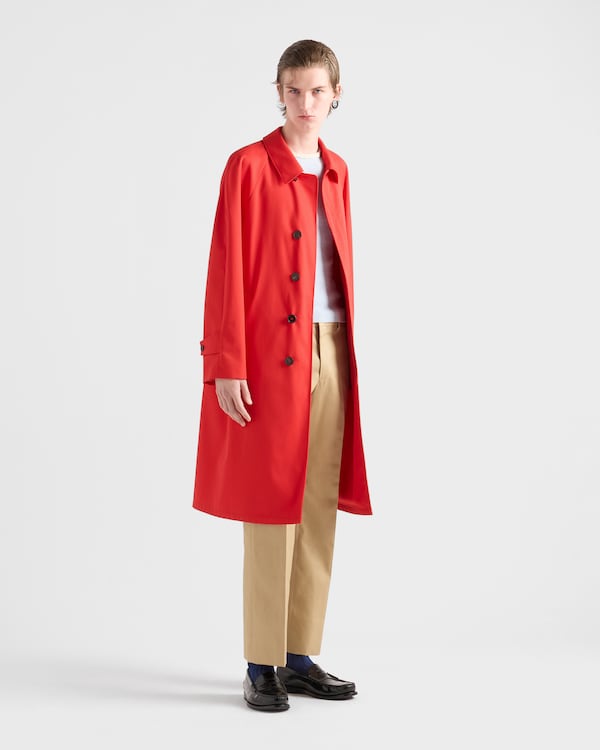 Technical gabardine coat - Red Technical gabardine coat - Red