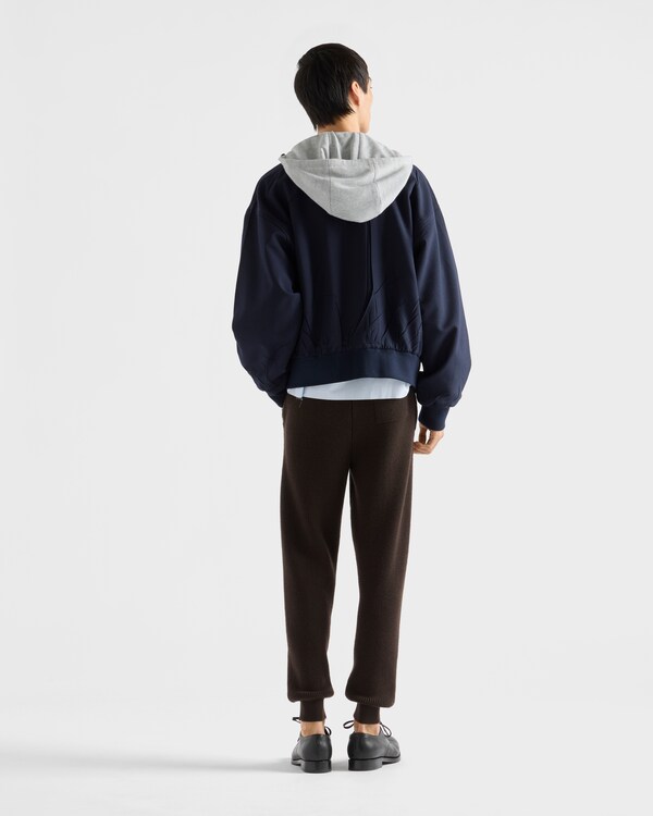 جاكيت من الصوف بقلنسوة - أزرق بحري جاكيت من الصوف بقلنسوة - أزرق بحري