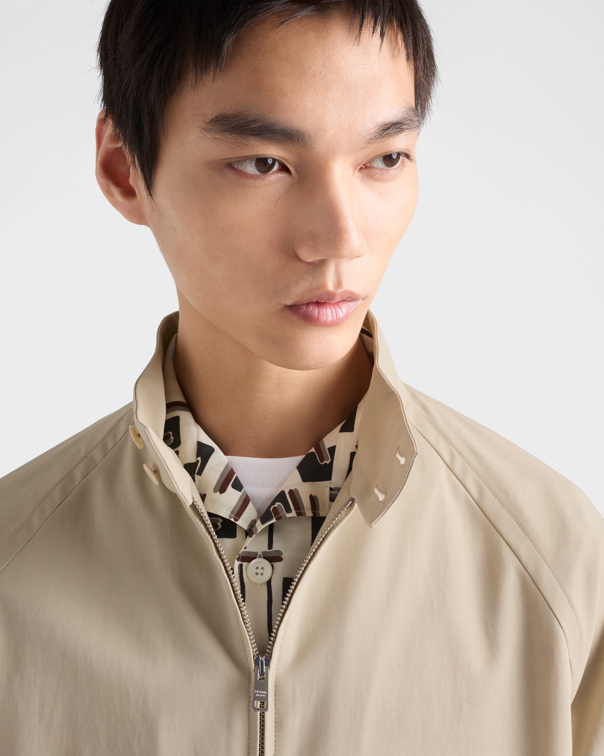 サンドベージュ コットン ジャケット | PRADA - 日本