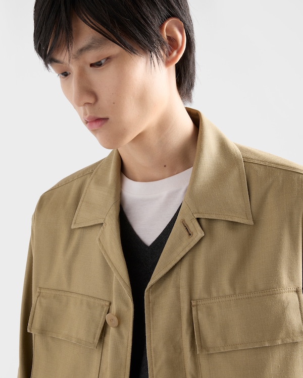 Silk safari jacket - Khaki Silk safari jacket - Khaki