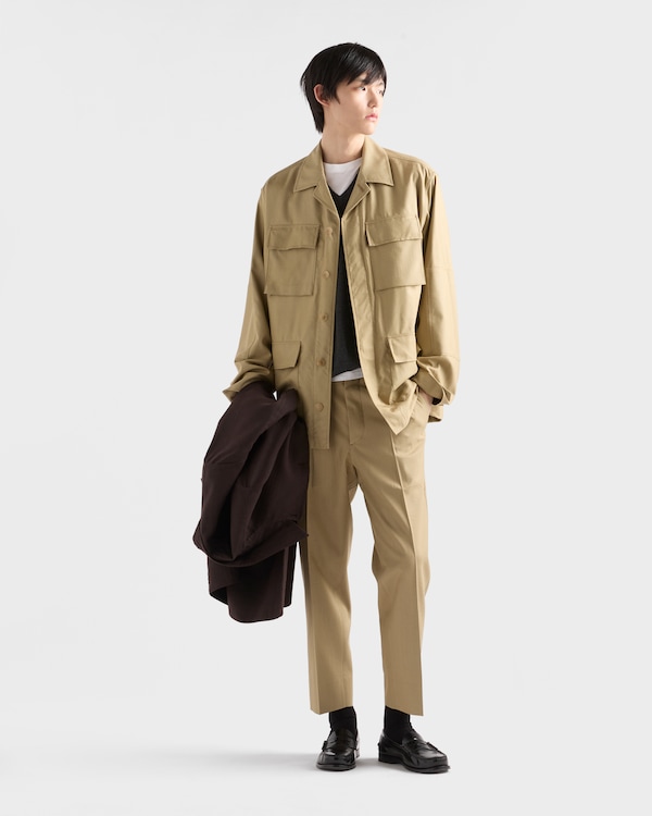 Silk safari jacket - Khaki Silk safari jacket - Khaki