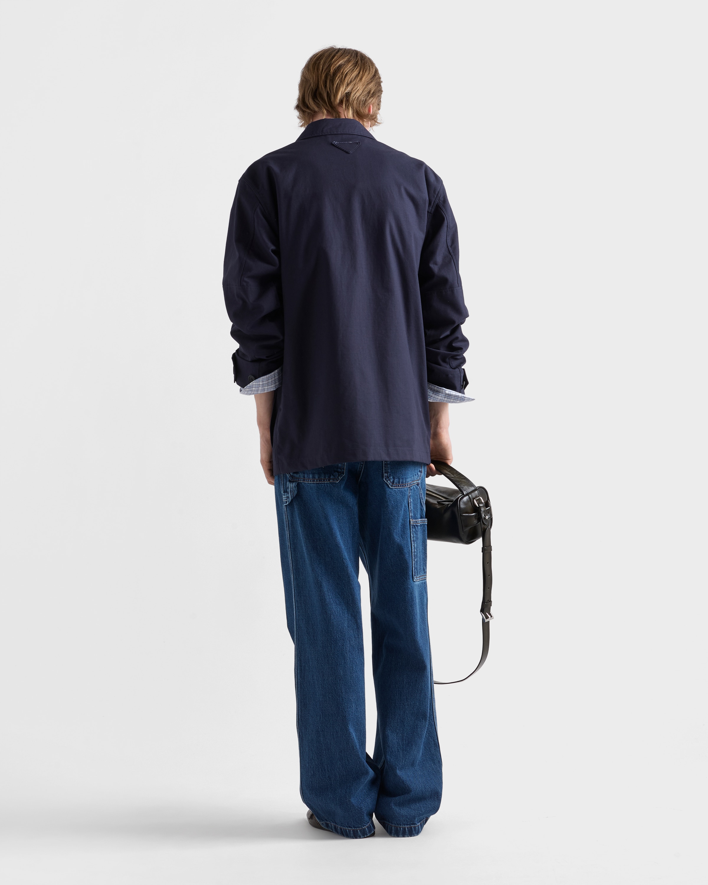Navy Cotton safari jacket | PRADA - United States