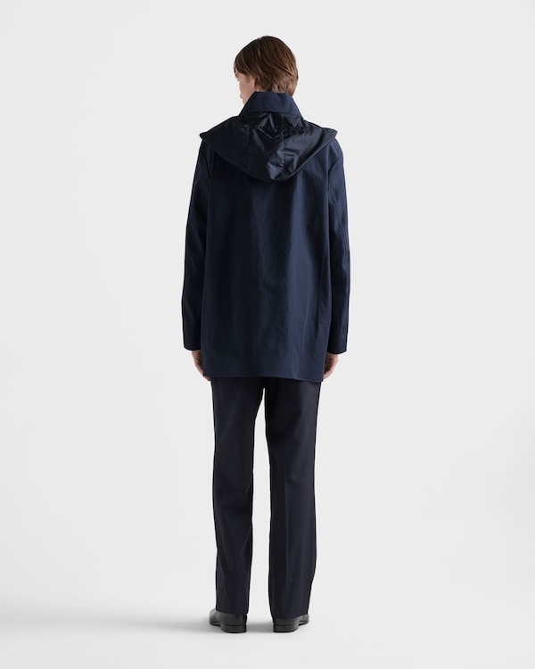 Abrigo de algodón con capucha - Azul Abrigo de algodón con capucha - Azul