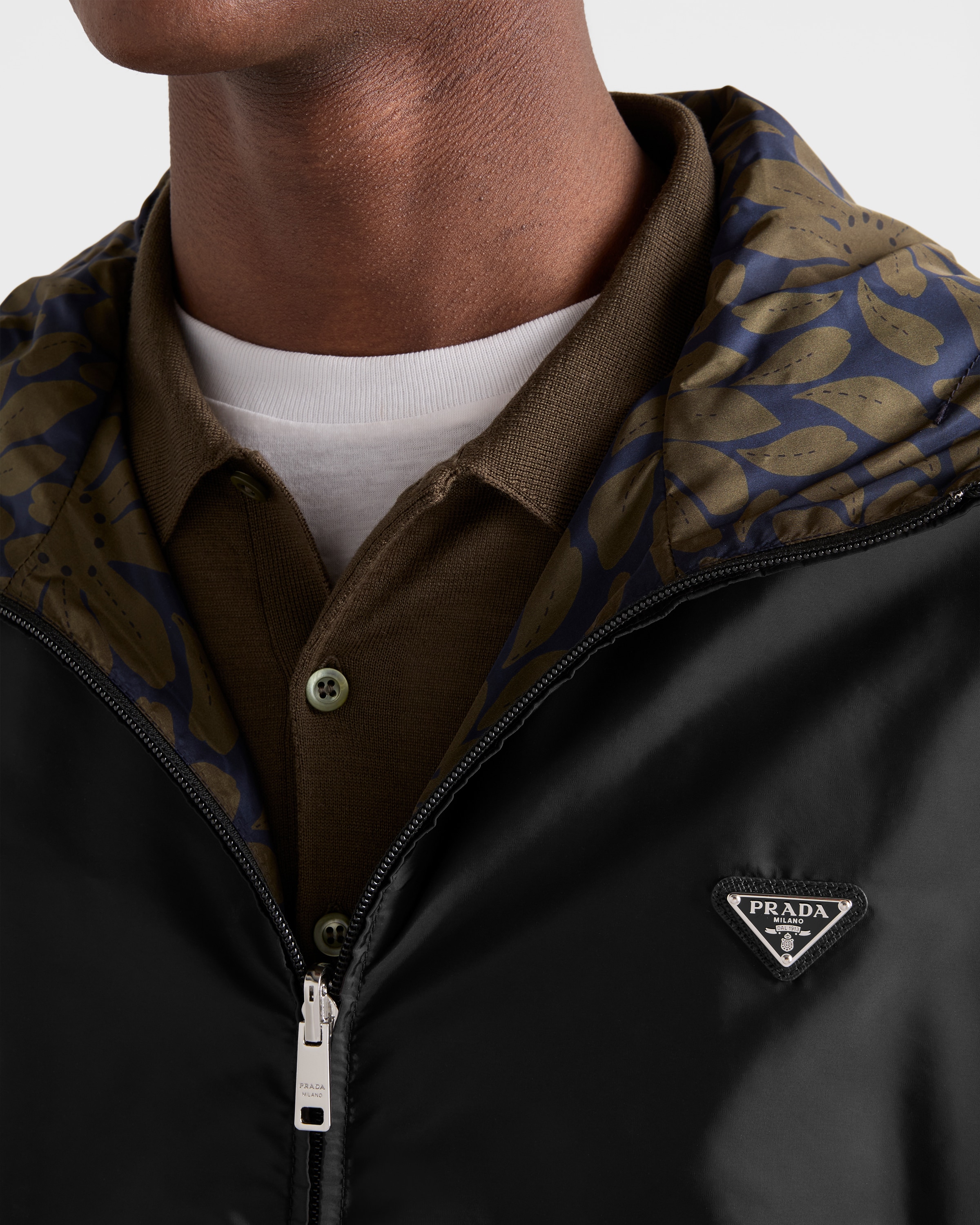 Black/Forest Green Re-Nylon jacket | PRADA - United States