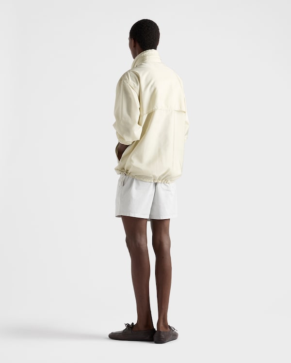 再生尼龙夹克 - 粉笔白/驼色 再生尼龙夹克 - 粉笔白/驼色