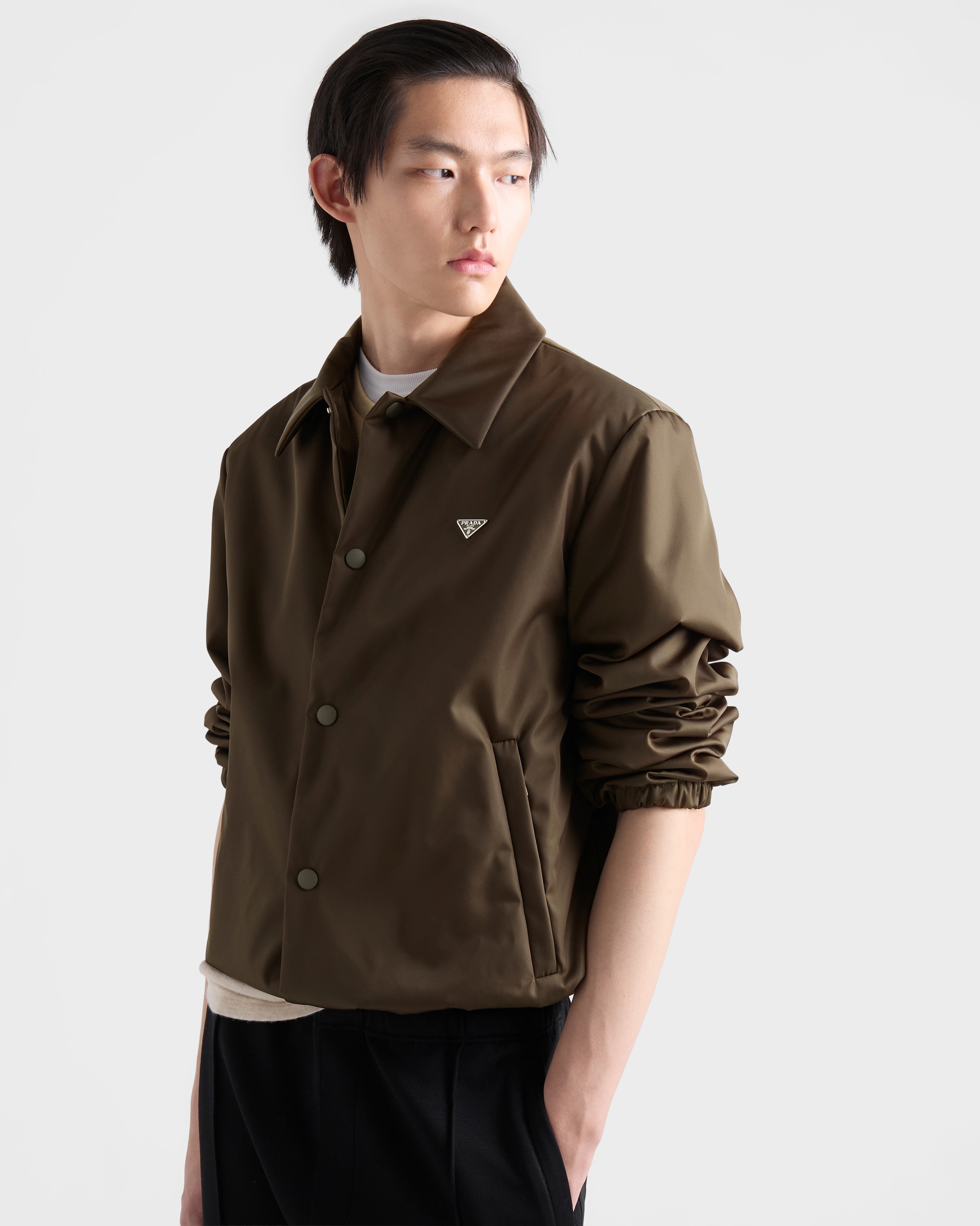Selva Green Re-nylon Blouson Jacket | PRADA - United States