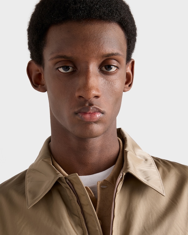 Blouson in Re-Nylon con zip - Mastice Blouson in Re-Nylon con zip - Mastice