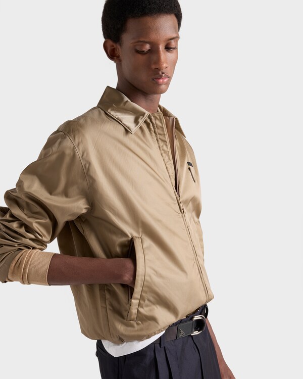 Blouson in Re-Nylon con zip - Mastice Blouson in Re-Nylon con zip - Mastice