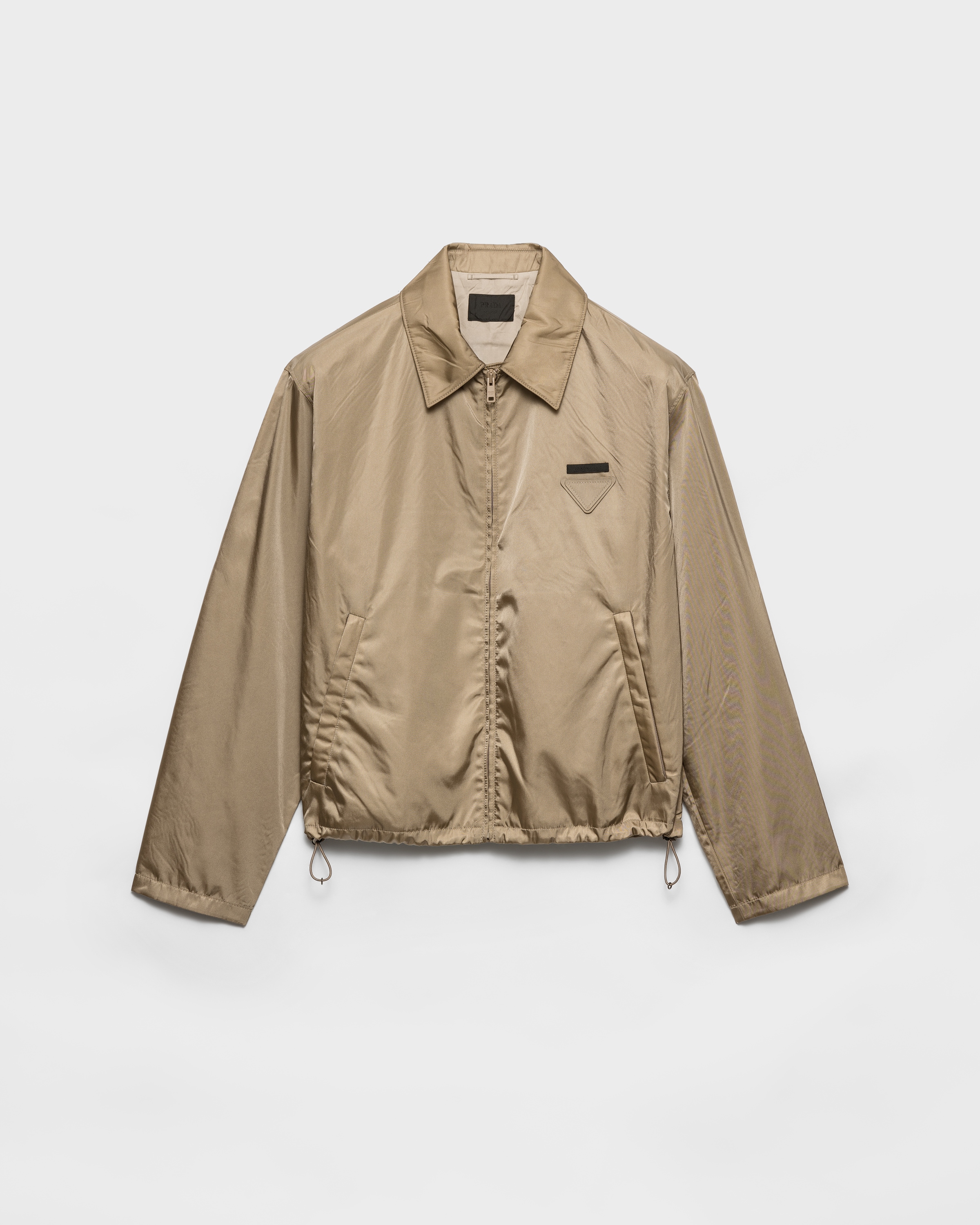 Beige Re-nylon Blouson Zipper Jacket | PRADA