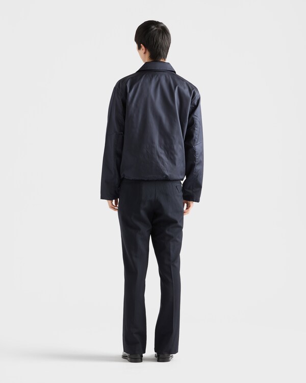 Re-Nylon blouson zipper jacket - Blue Re-Nylon blouson zipper jacket - Blue