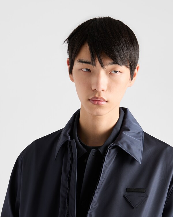 Re-Nylon blouson zipper jacket - Blue Re-Nylon blouson zipper jacket - Blue