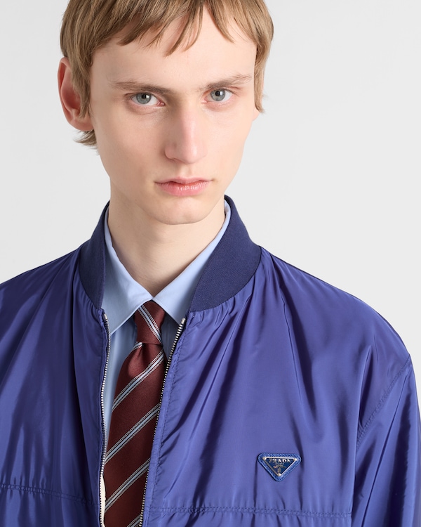 Reversible Re-Nylon bomber jacket - Light Blue/Natural Reversible Re-Nylon bomber jacket - Light Blue/Natural