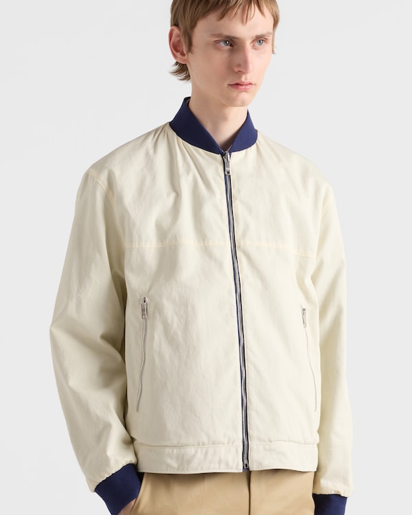 Reversible Re-Nylon bomber jacket - Light Blue/Natural Reversible Re-Nylon bomber jacket - Light Blue/Natural