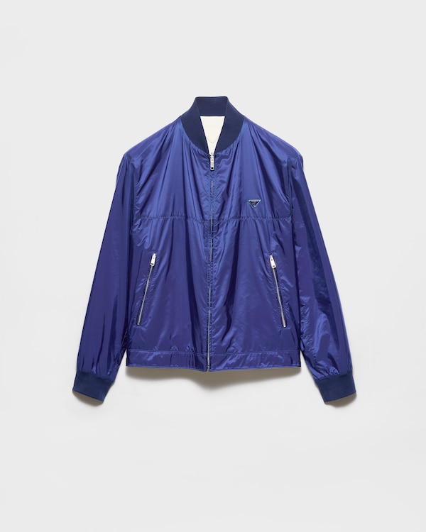 Reversible Re-Nylon bomber jacket - Light Blue/Natural Reversible Re-Nylon bomber jacket - Light Blue/Natural