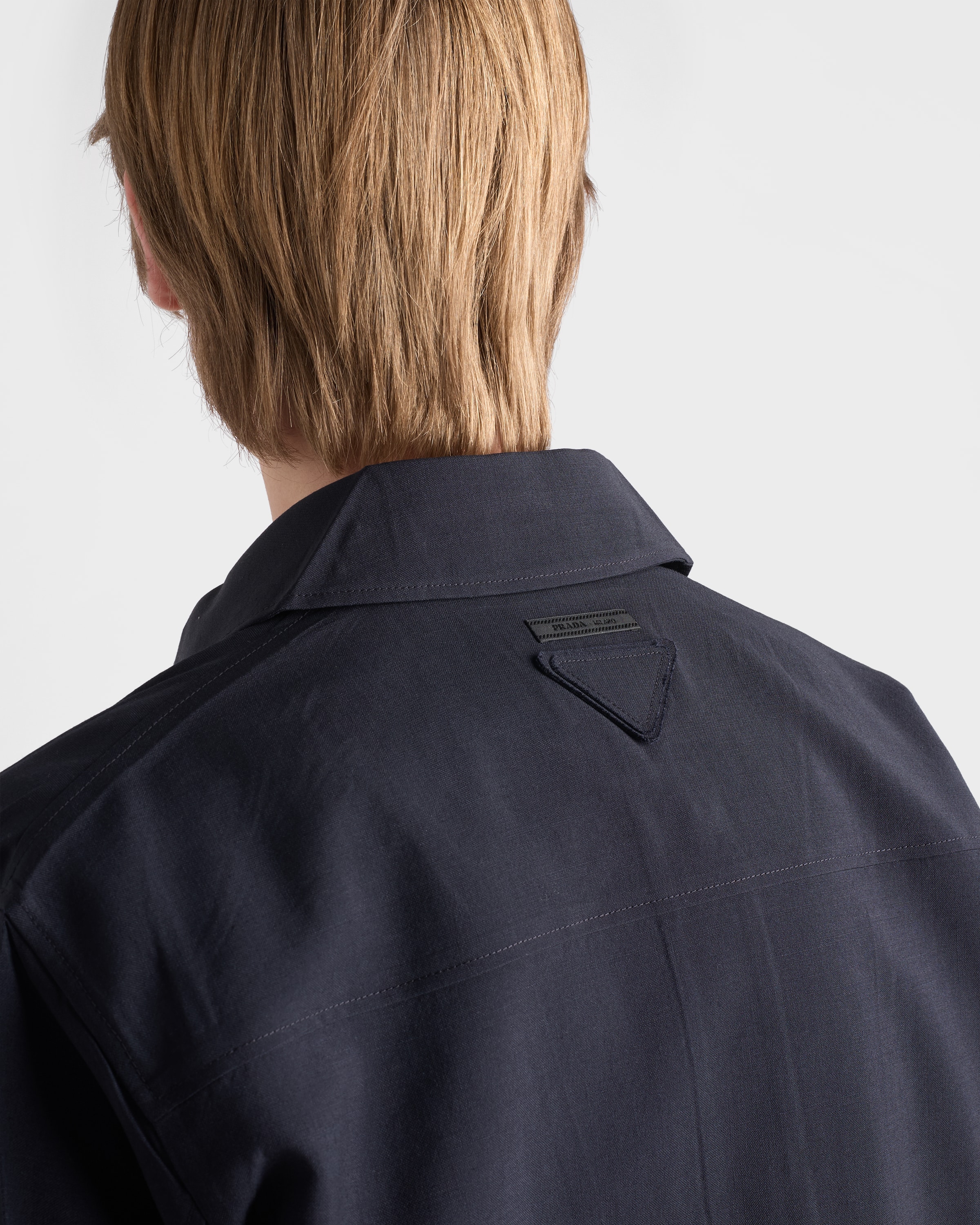 ジャケット・アウター Enewdnina mohair wool blouson Navy Mohair and wool blouson jacket | PRADA - United States