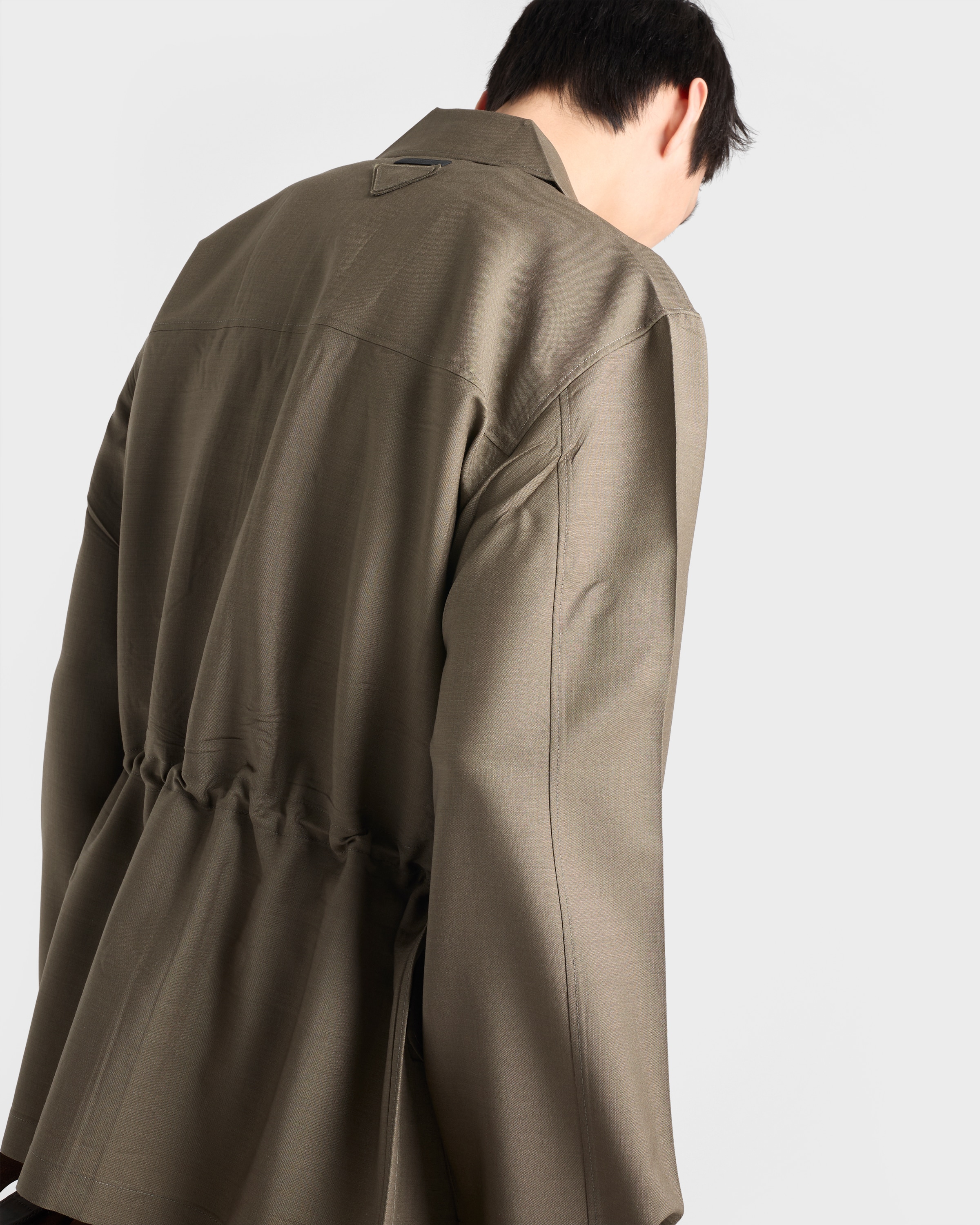 Forest Green Mohair And Wool Safari Jacket | PRADA - United States