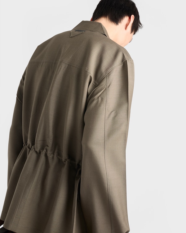 Mohair and wool safari jacket - Military Green Mohair and wool safari jacket - Military Green