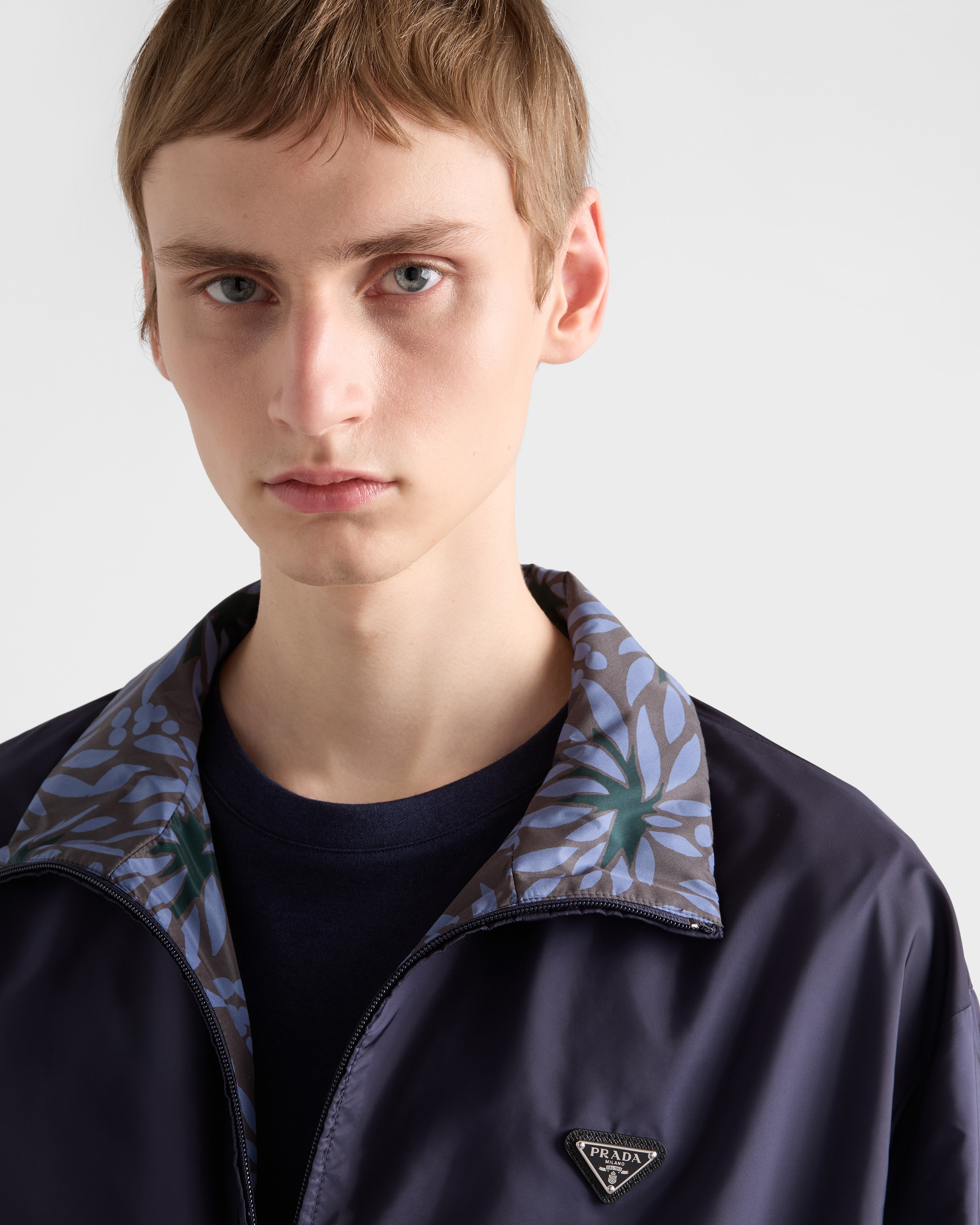 Blue/Black Reversible Re-Nylon jacket | PRADA - United States