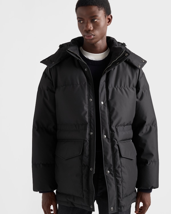 Medium-weight technical fabric down jacket - Black Medium-weight technical fabric down jacket - Black
