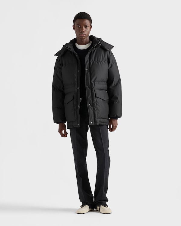 Medium-weight technical fabric down jacket - Black Medium-weight technical fabric down jacket - Black