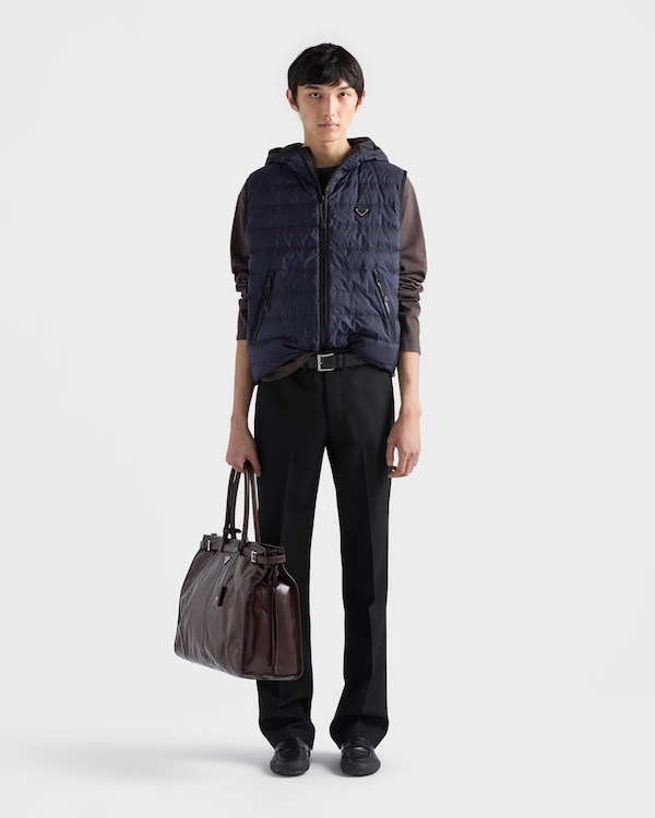 Re-Nylon down vest - Blue Re-Nylon down vest - Blue