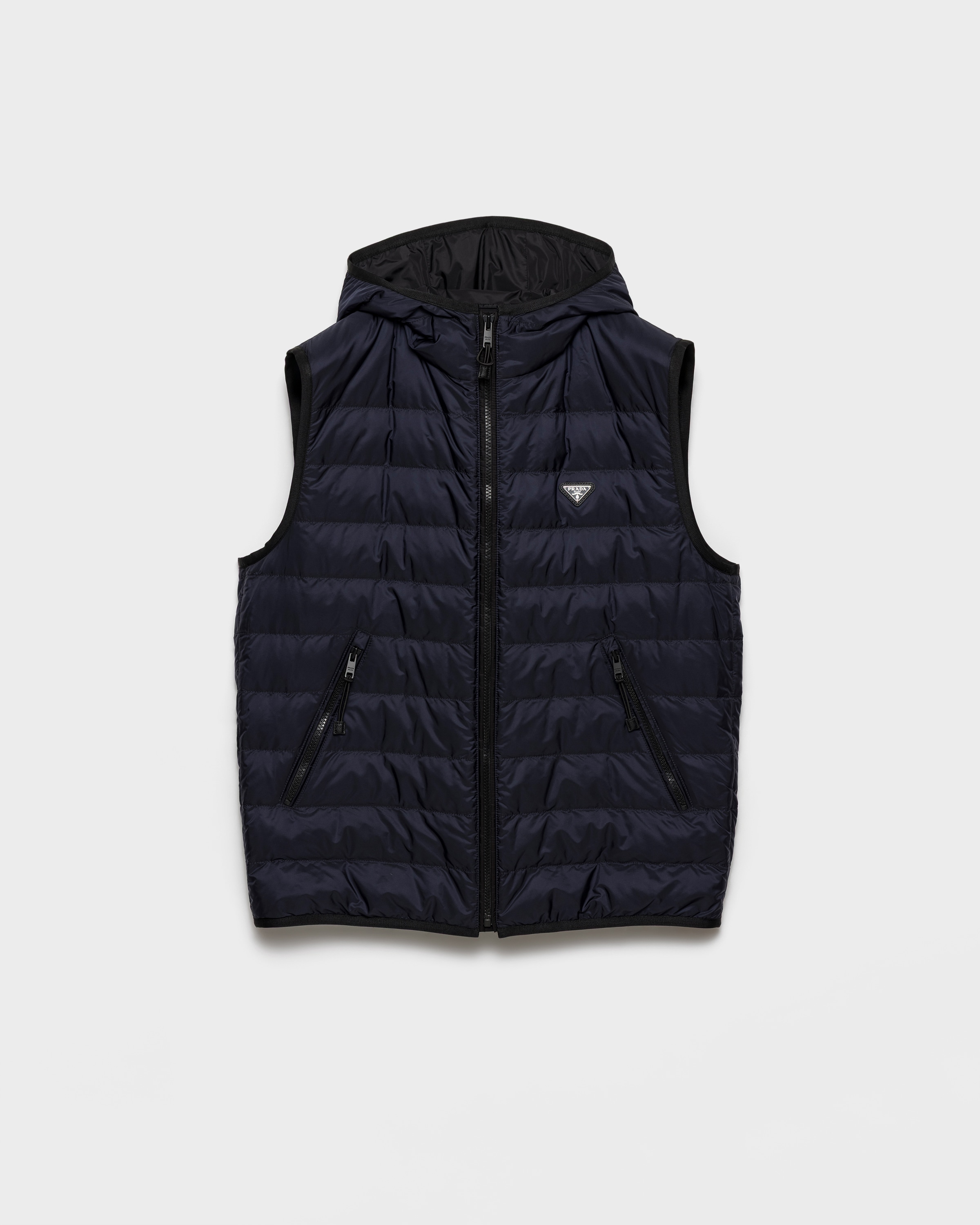 Blue Re-nylon Down Vest | PRADA - Singapore
