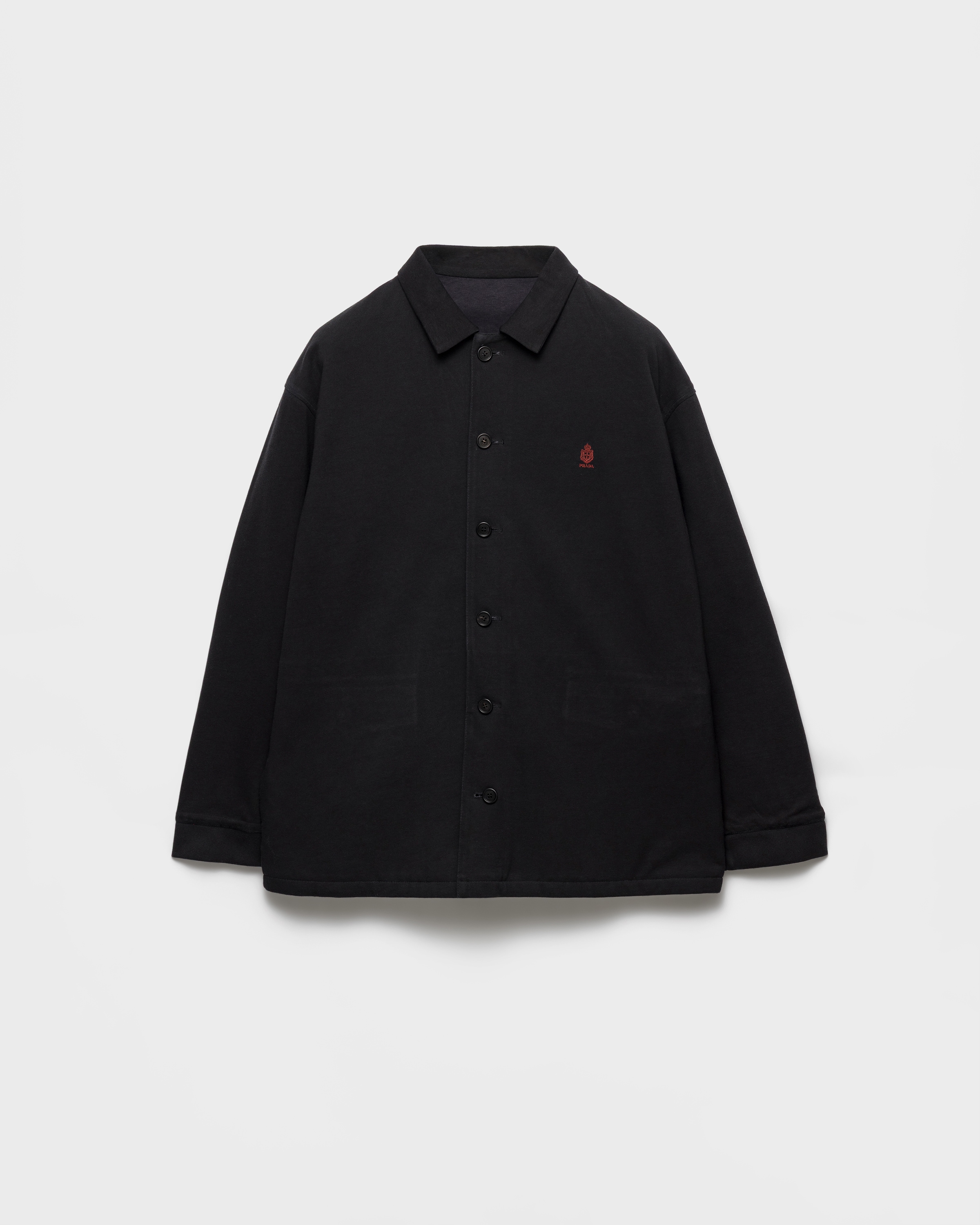 Prada Cotton Jacket, Man, Black/blue, Size S