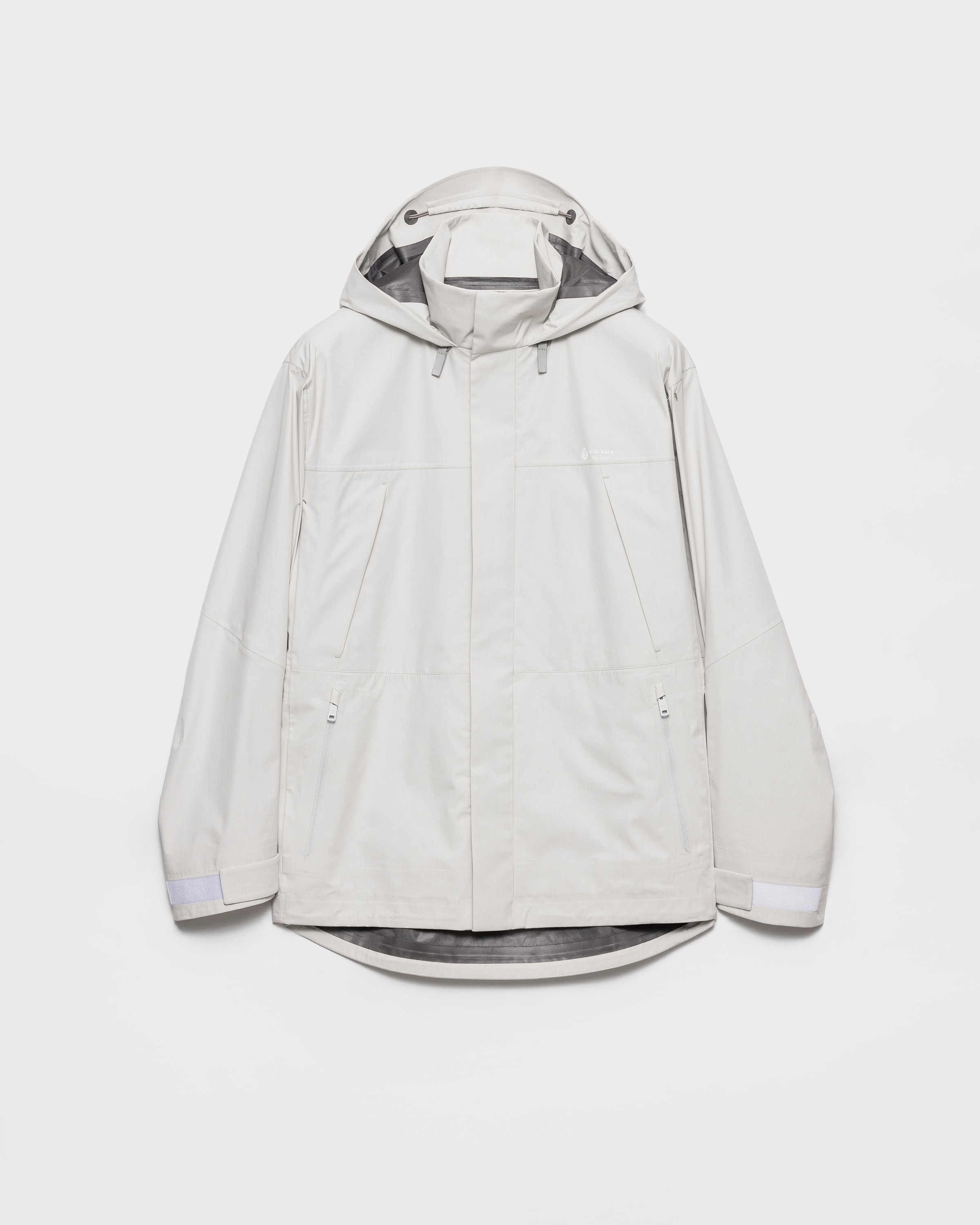 Chalk White Technical fabric jacket | PRADA - United States