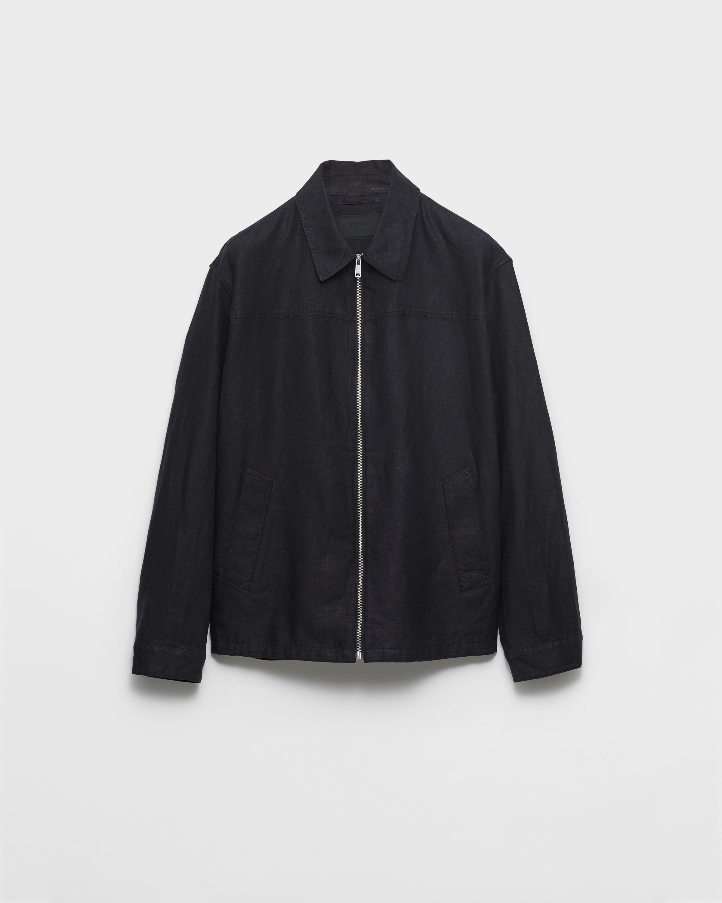 Black Linen jacket | PRADA - Italy