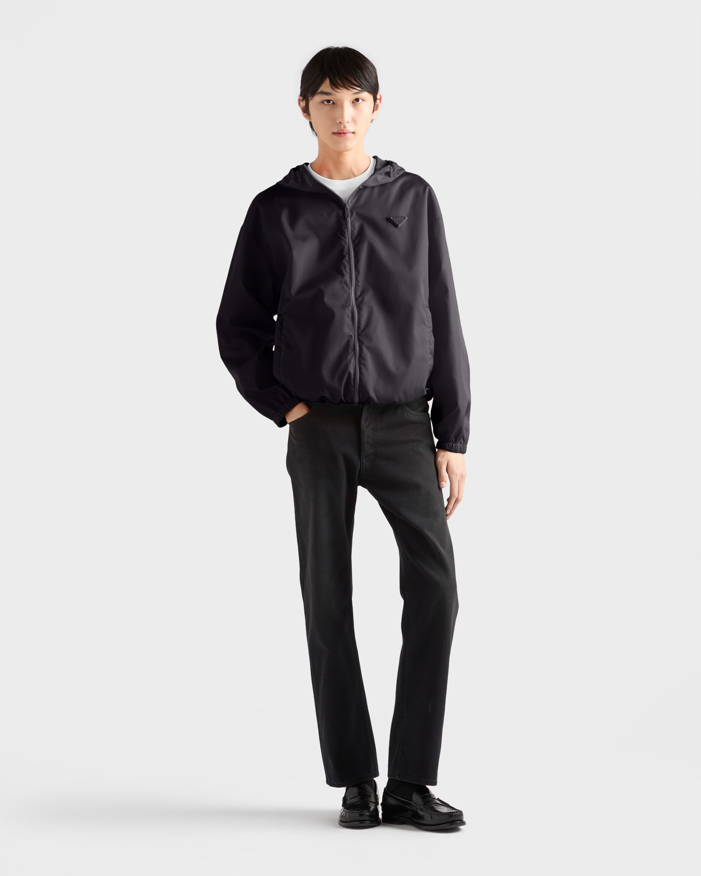 Black Re-nylon Rain Jacket | PRADA - United States